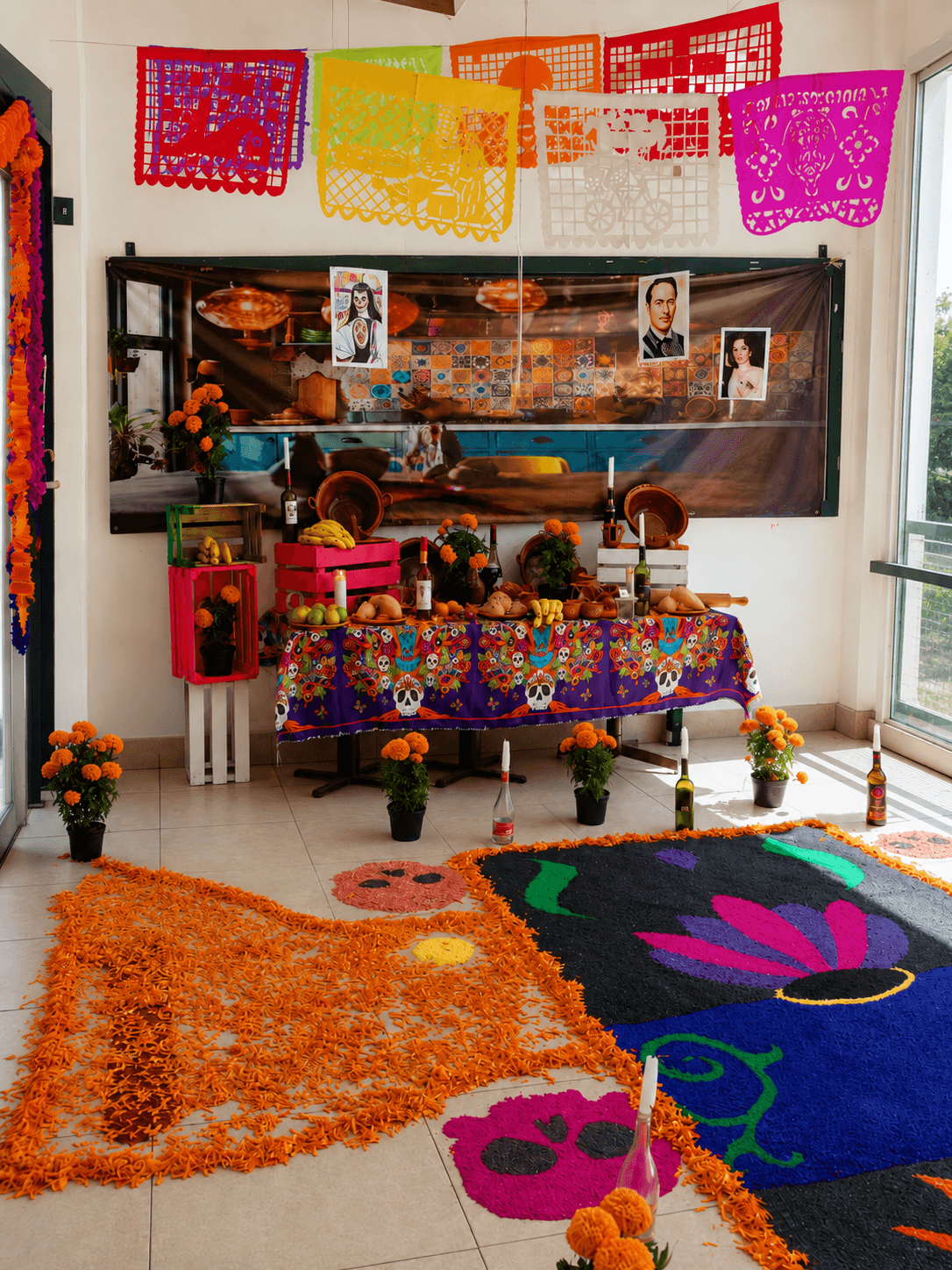 Altar y actividad cultural dentro de UNIVAMEX