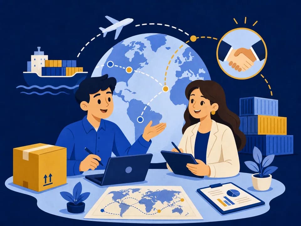 Ilustración de Comercio Internacional para la galería de oferta académica
