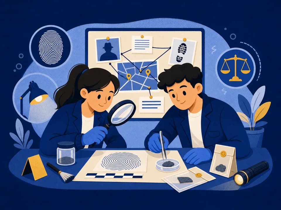 Ilustración de Criminología y Criminalística para la galería de oferta académica