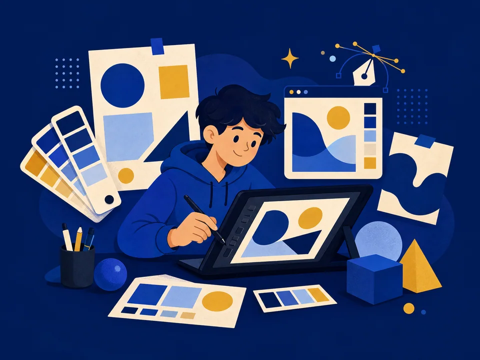 Ilustración de Diseño Gráfico para la galería de oferta académica