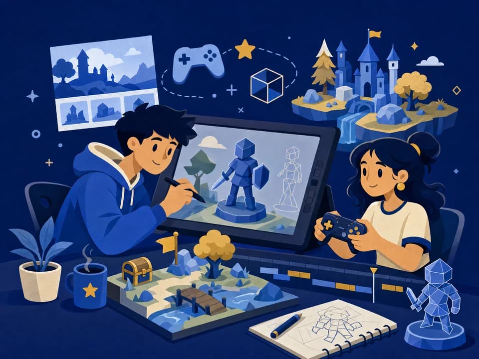 Ilustración de Arte Digital y Videojuegos para la galería de oferta académica